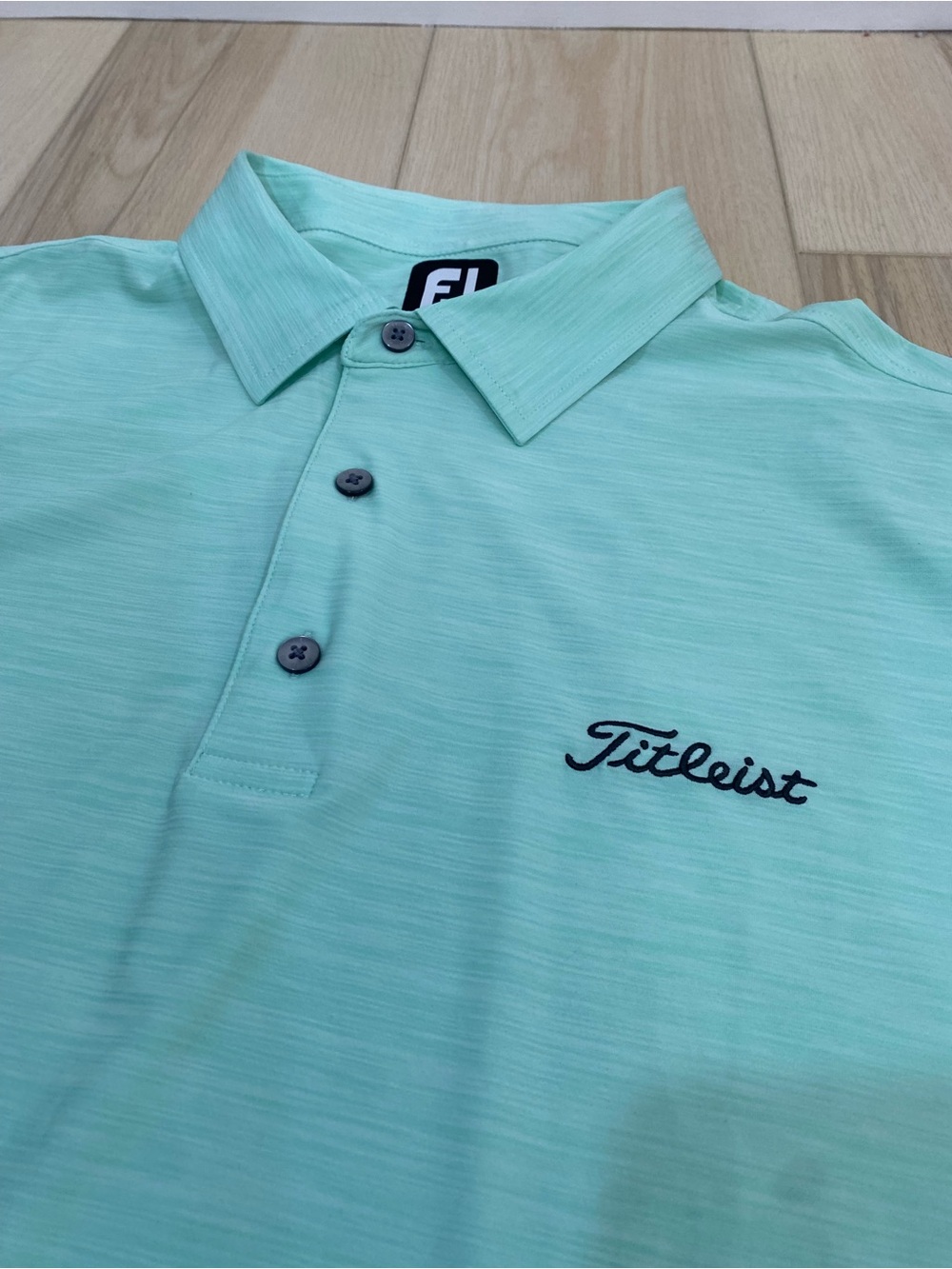 FootJoy Titleist Polo Shirt Mens 2XL Blue Teal Performance Golf Preppy